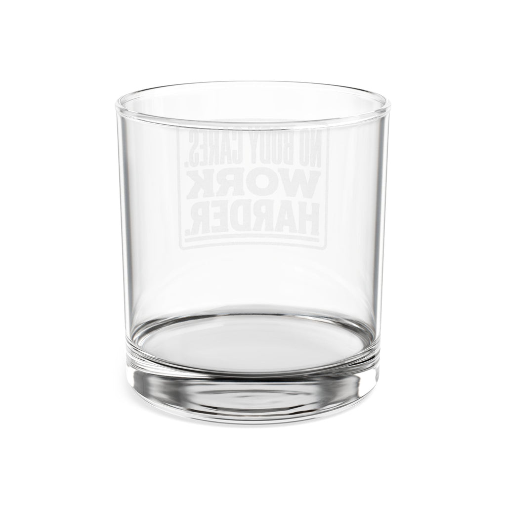 Whiskey Glass — Engraved "Nobody Cares. Work Harder." Rocks Glass (10.5 oz)