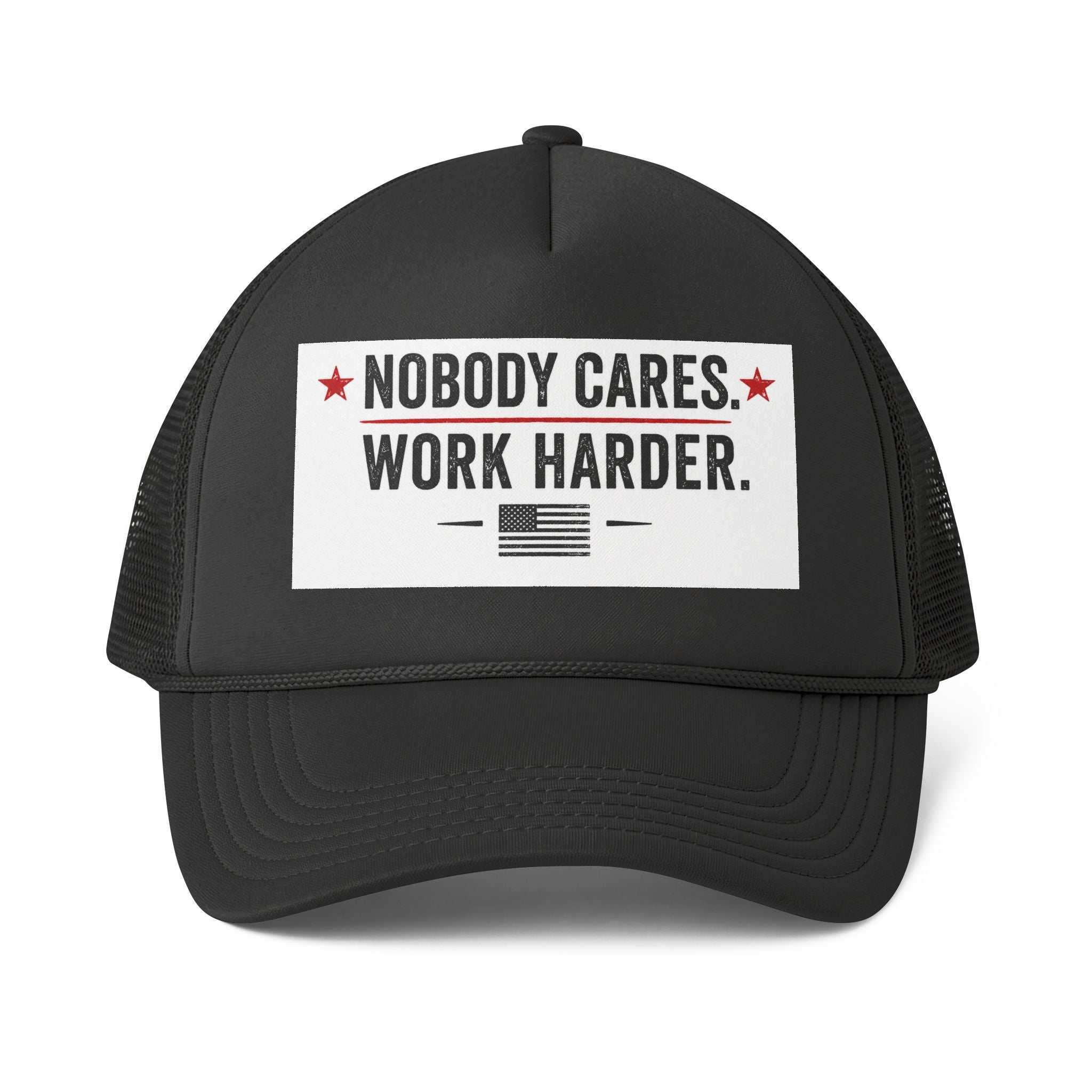 Nobody Cares. Work Harder. Trucker Hat — Motivational Mesh-Back Cap